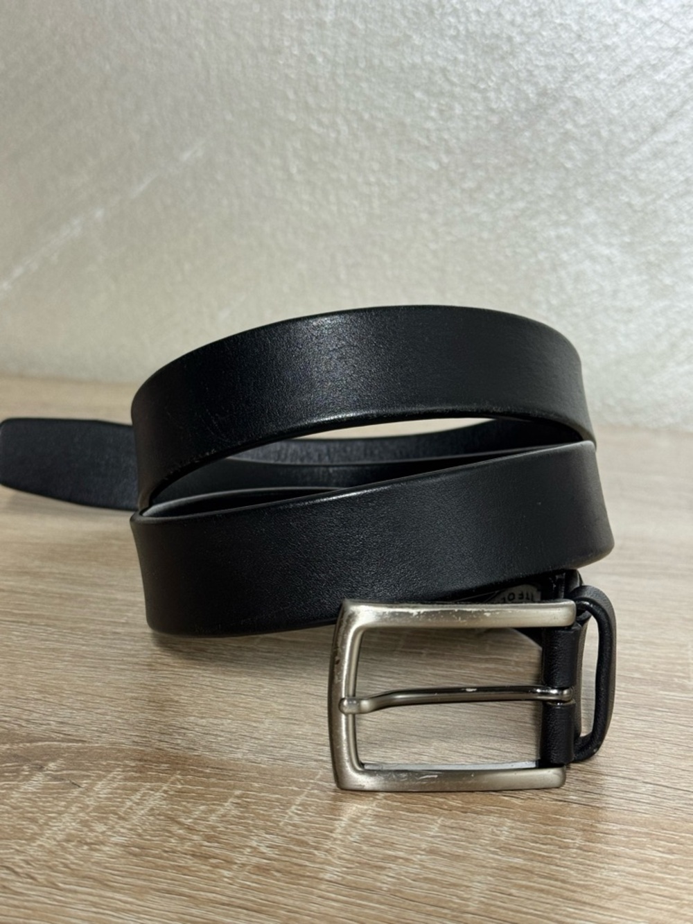 Perry Ellis Portfolio Men's Black Leather Belt Size 36/50/L